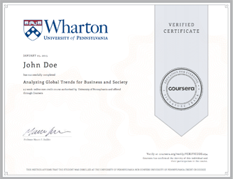 Coursera certificate