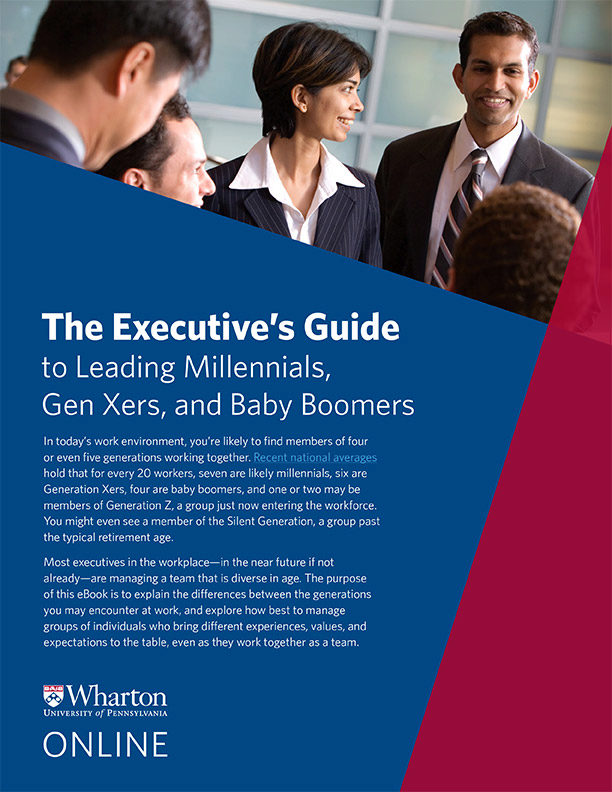 eBook cover for The Executive's Guide to Leading Millennials…