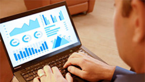 Business Analytics Data Insights - Man Working on Laptop