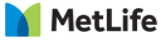 MetLife logo featuring a stylized "M" with blue and green segments followed by the name in black text.